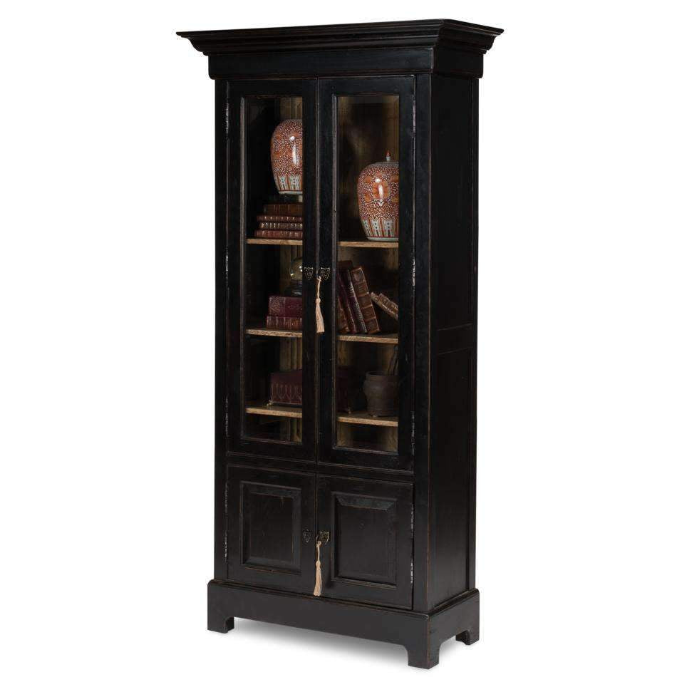 Bookcase In Ebony Finish-SARREID-SARREID-27160-Bookcases & Cabinets-4-France and Son