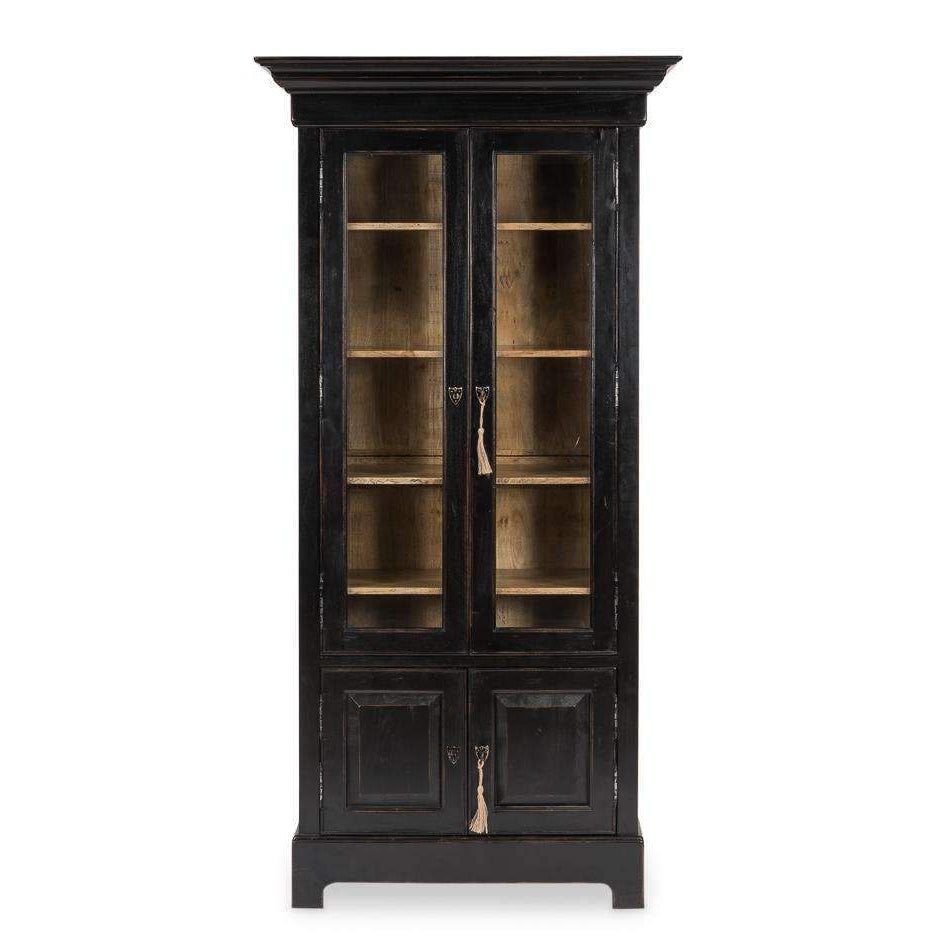 Bookcase In Ebony Finish-SARREID-SARREID-27160-Bookcases & Cabinets-3-France and Son