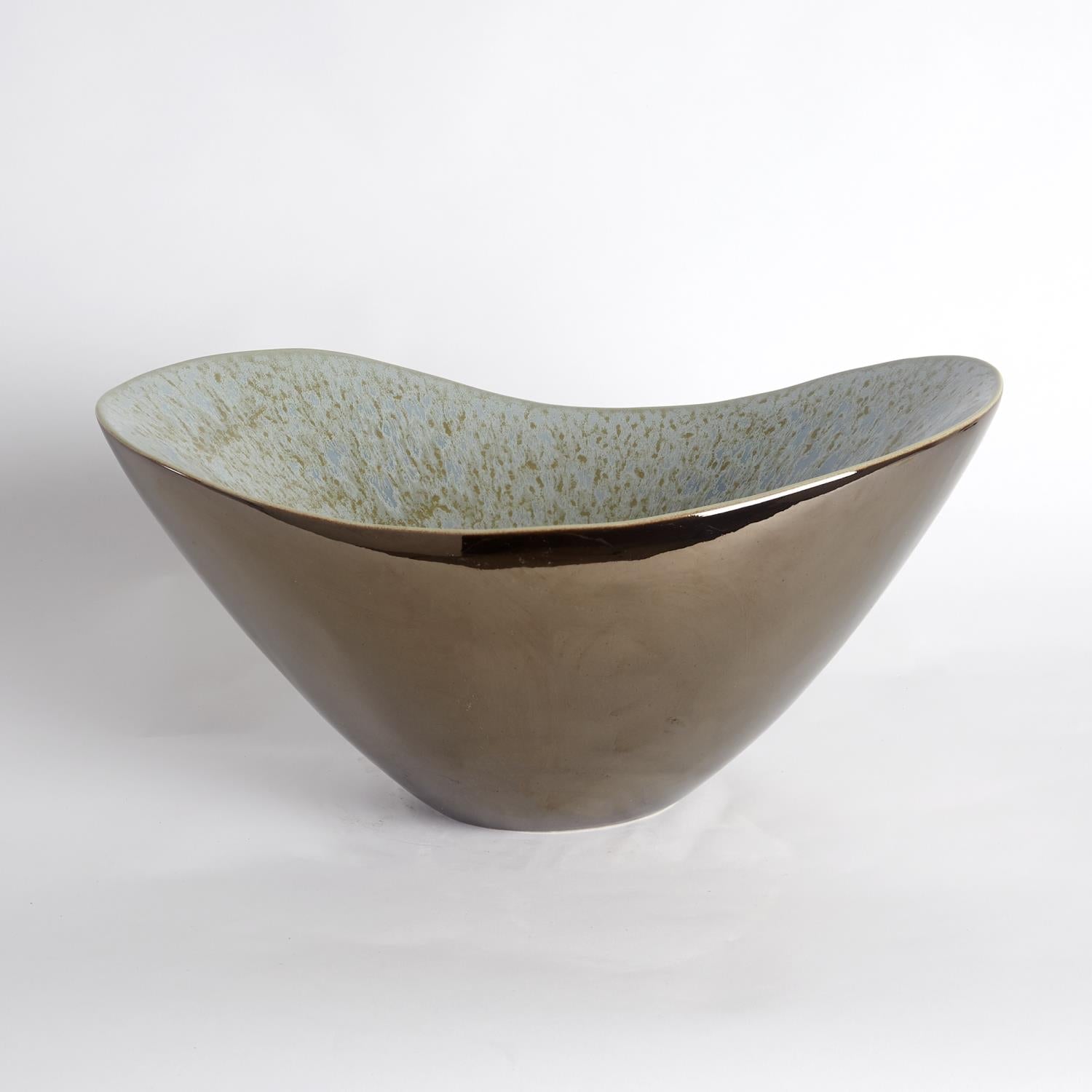 Marta's Vase-Global Views-GVSA-1.10509-VasesShort-Bronze Reactive Blue-Bowl-4-France and Son