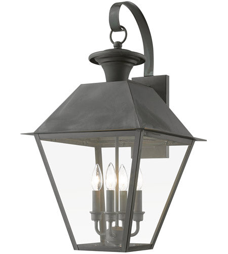 Wentworth 4 Light 28 inch Outdoor Wall Lantern-Livex Lighting-LIVEX-27222-61-Outdoor Post LanternsCharcoal-2-France and Son