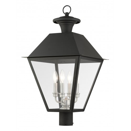 Wentworth 4 Light 15 Inch Outdoor Post Top Lantern-Livex Lighting-LIVEX-27223-04-Outdoor Post Lanterns-1-France and Son