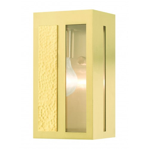 Lafayette Small Outdoor Wall Lantern-Livex Lighting-LIVEX-27411-12-Outdoor Wall SconcesSatin Brass-2-France and Son