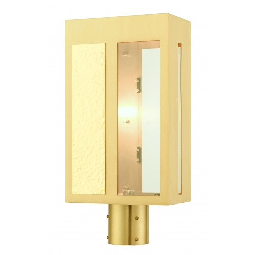 Lafayette - 1 Light Outdoor Post Top Lantern-Livex Lighting-LIVEX-27416-12-Outdoor Post LanternsSatin Brass-2-France and Son