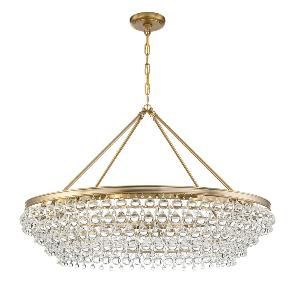 Calypso 8 Light Crystal Teardrop Chandelier-Crystorama Lighting Company-CRYSTO-278-VG-Chandeliers-1-France and Son