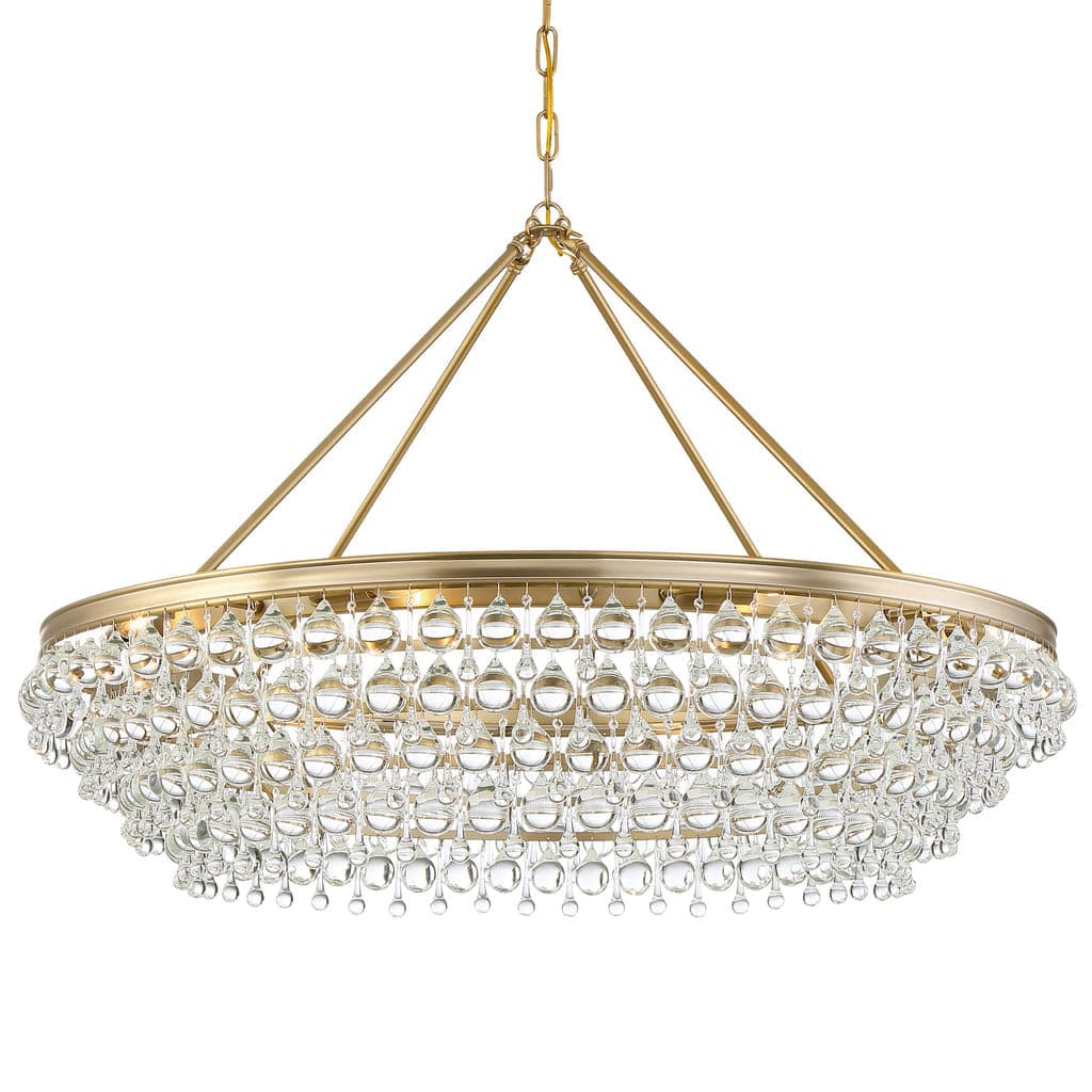 Calypso 8 Light Crystal Teardrop Chandelier-Crystorama Lighting Company-CRYSTO-278-VG-Chandeliers-2-France and Son