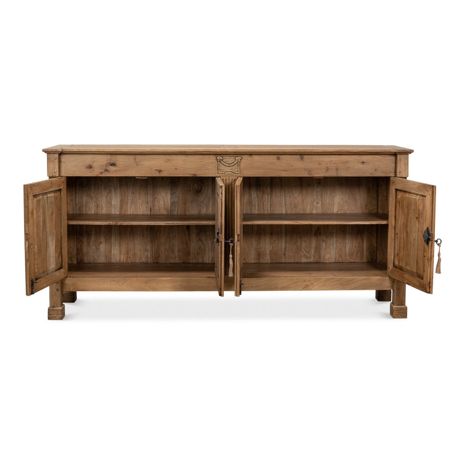 Caracole Credenza Driftwood Finish-SARREID-SARREID-27844-Sideboards & Credenzas-2-France and Son