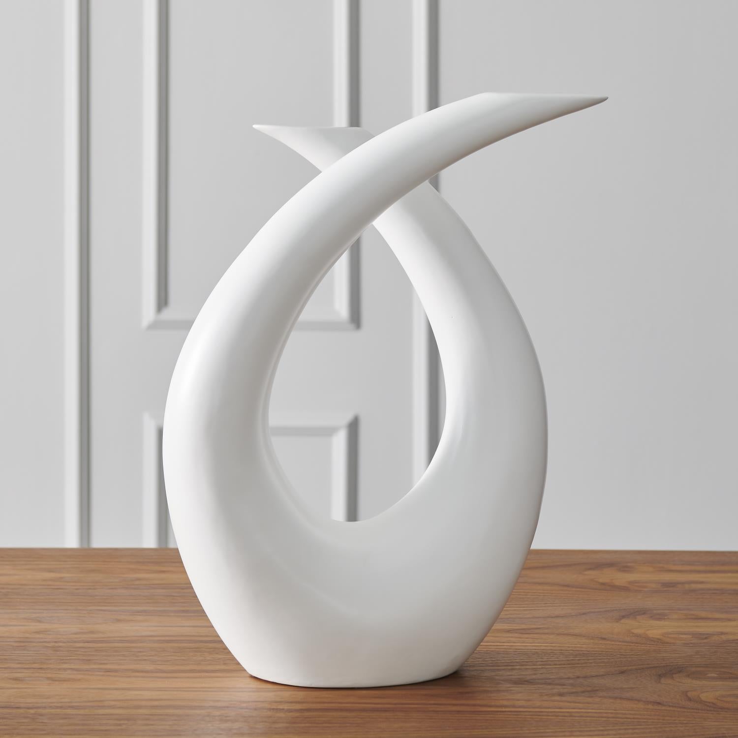 Loop Sculpture-Global Views-GVSA-1.10651-Decorative ObjectsMatte White-2-France and Son