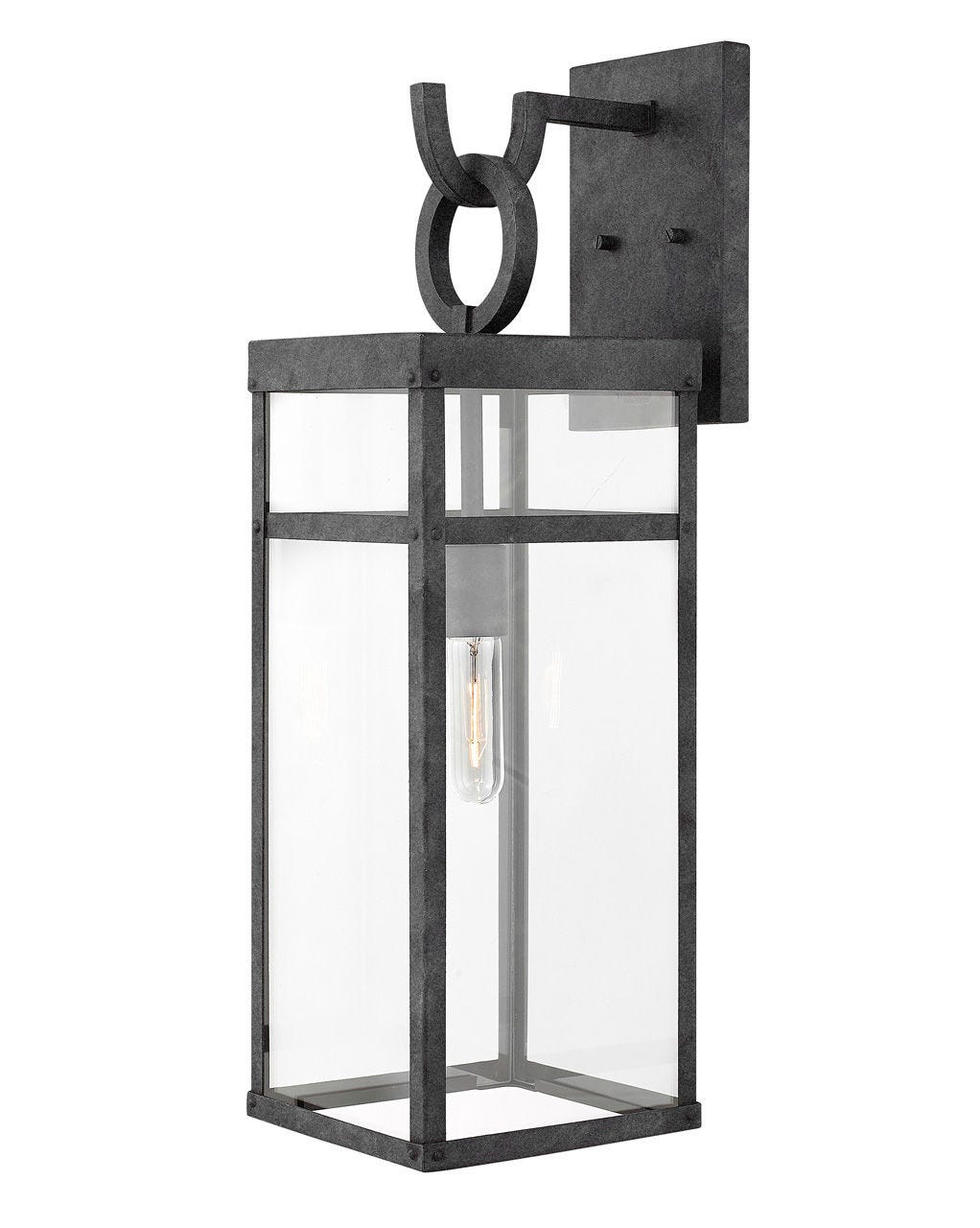 Outdoor Porter - Large Wall Mount Lantern-Hinkley Lighting-HINKLEY-2805DZ-Outdoor Wall SconcesAged Zinc-NON-LED-4-France and Son