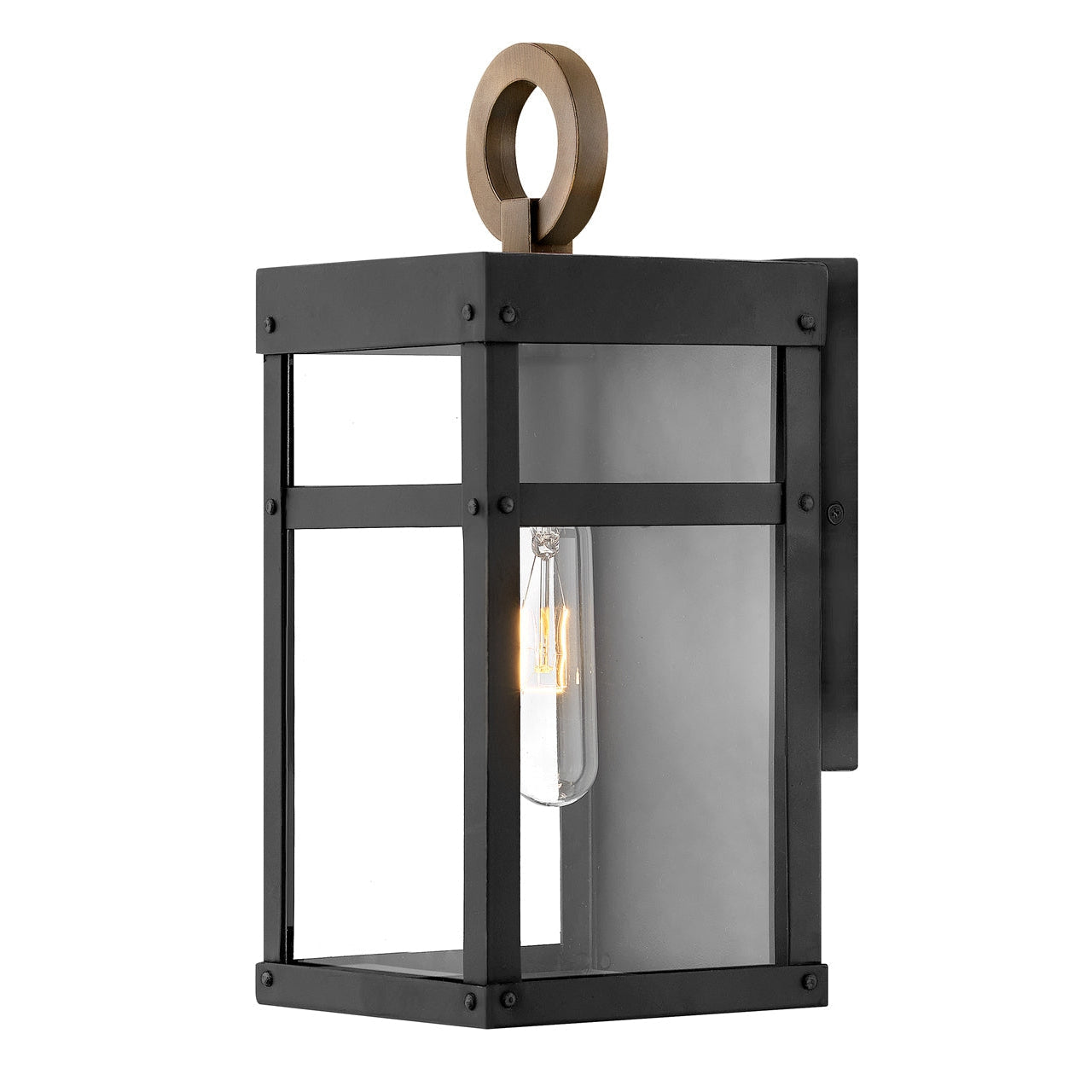 Outdoor Porter - Extra Small Wall Mount Lantern-Hinkley Lighting-HINKLEY-2806BK-LL-Wall LightingBlack-LED-1-France and Son