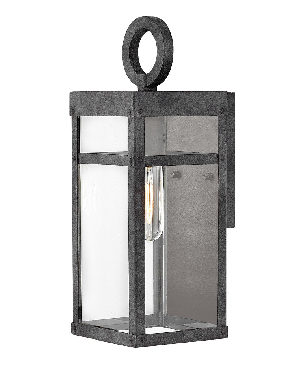 Outdoor Porter - Extra Small Wall Mount Lantern-Hinkley Lighting-HINKLEY-2806DZ-LL-Wall LightingAged Zinc-LED-2-France and Son