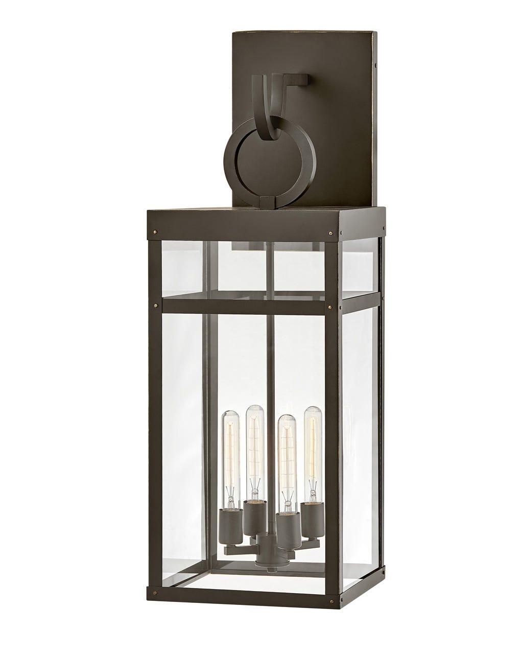 Outdoor Porter - Double Extra Large Wall Mount Lantern - 8.00 Watt-Hinkley Lighting-HINKLEY-2809OZ-Outdoor Post LanternsOil Rubbed Bronze-2-France and Son