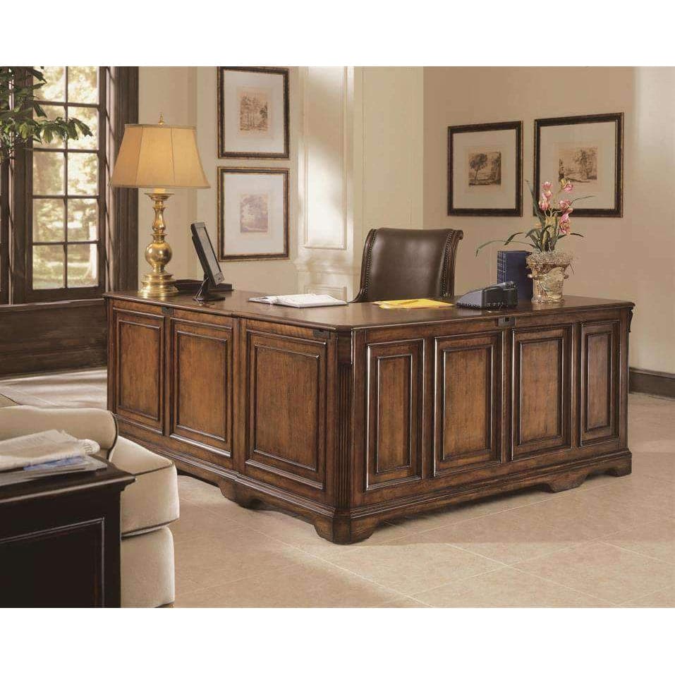 Brookhaven Left Pedestal Desk-Hooker-HOOKER-281-10-468-Desks-2-France and Son