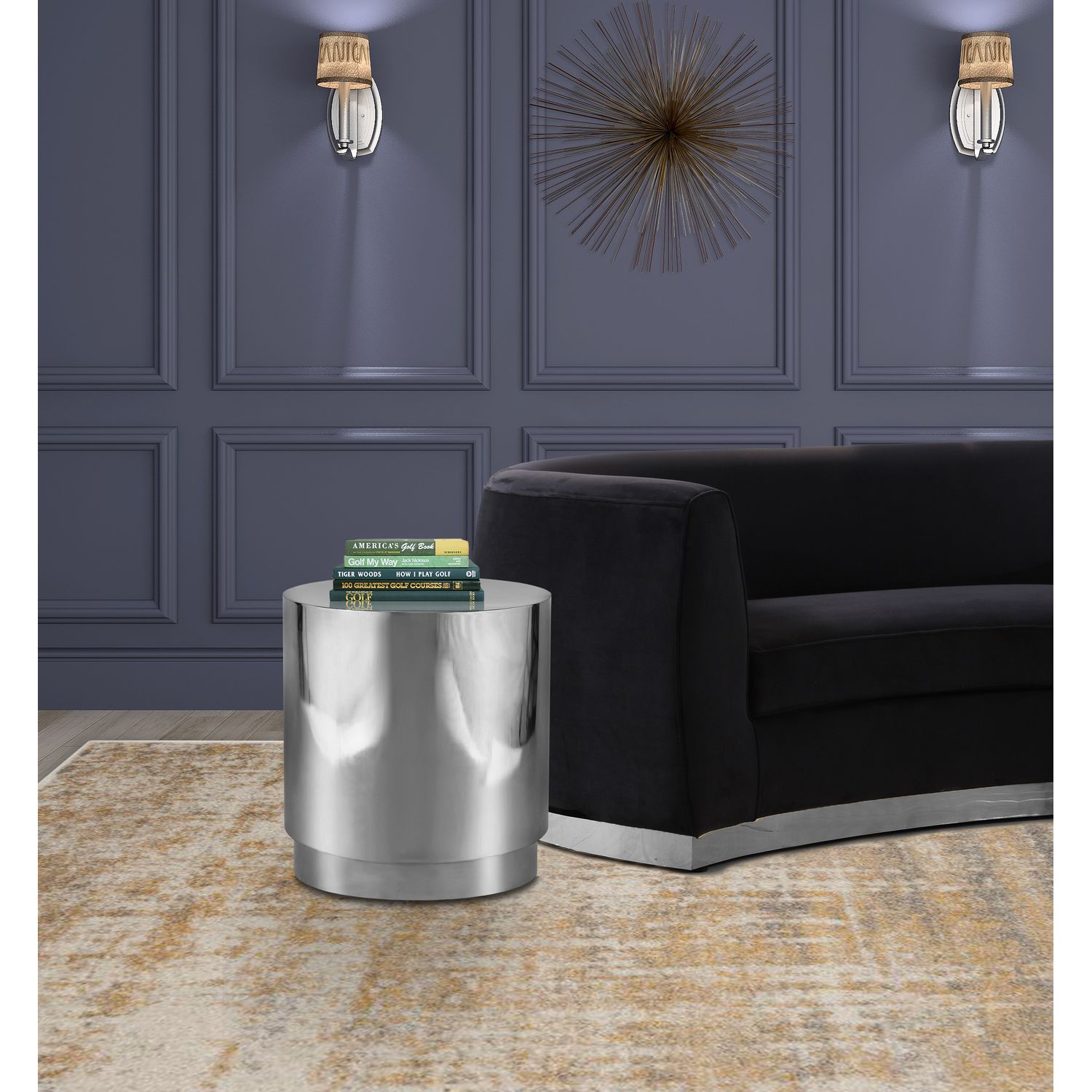 Jazzy Stainless Steel End / Side Table — Silver