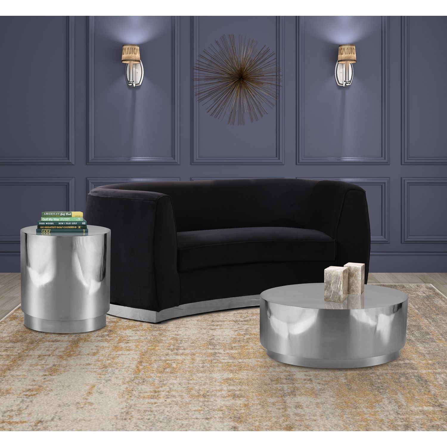 Jazzy Silver Stainless Steel End / Side Table
