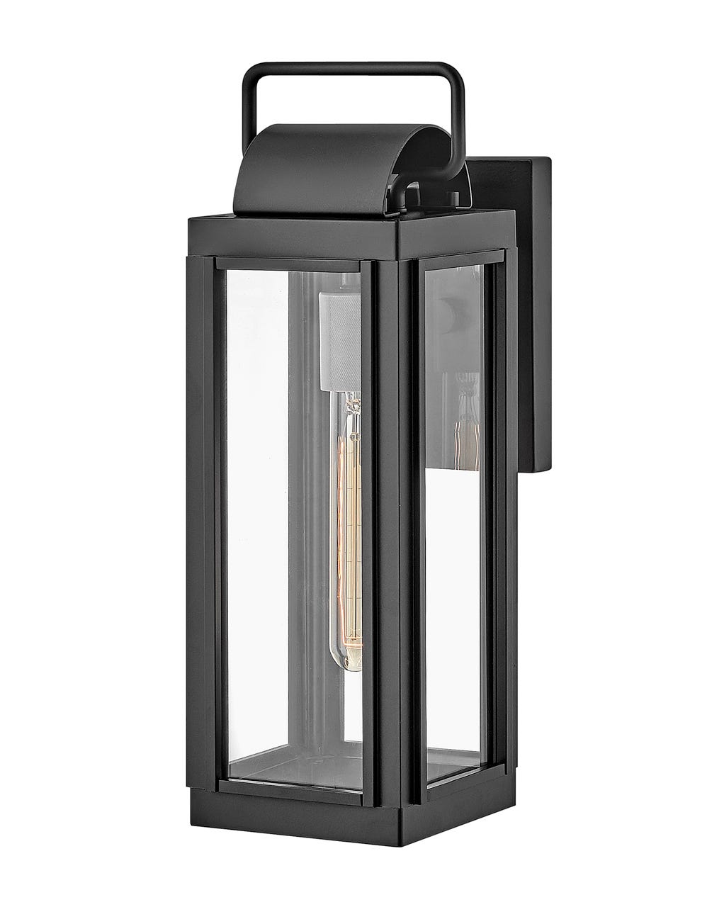 Outdoor Sag Harbor - Small Wall Mount Lantern-Hinkley Lighting-HINKLEY-2840BK-Outdoor Post LanternsNon LED-Black-6-France and Son