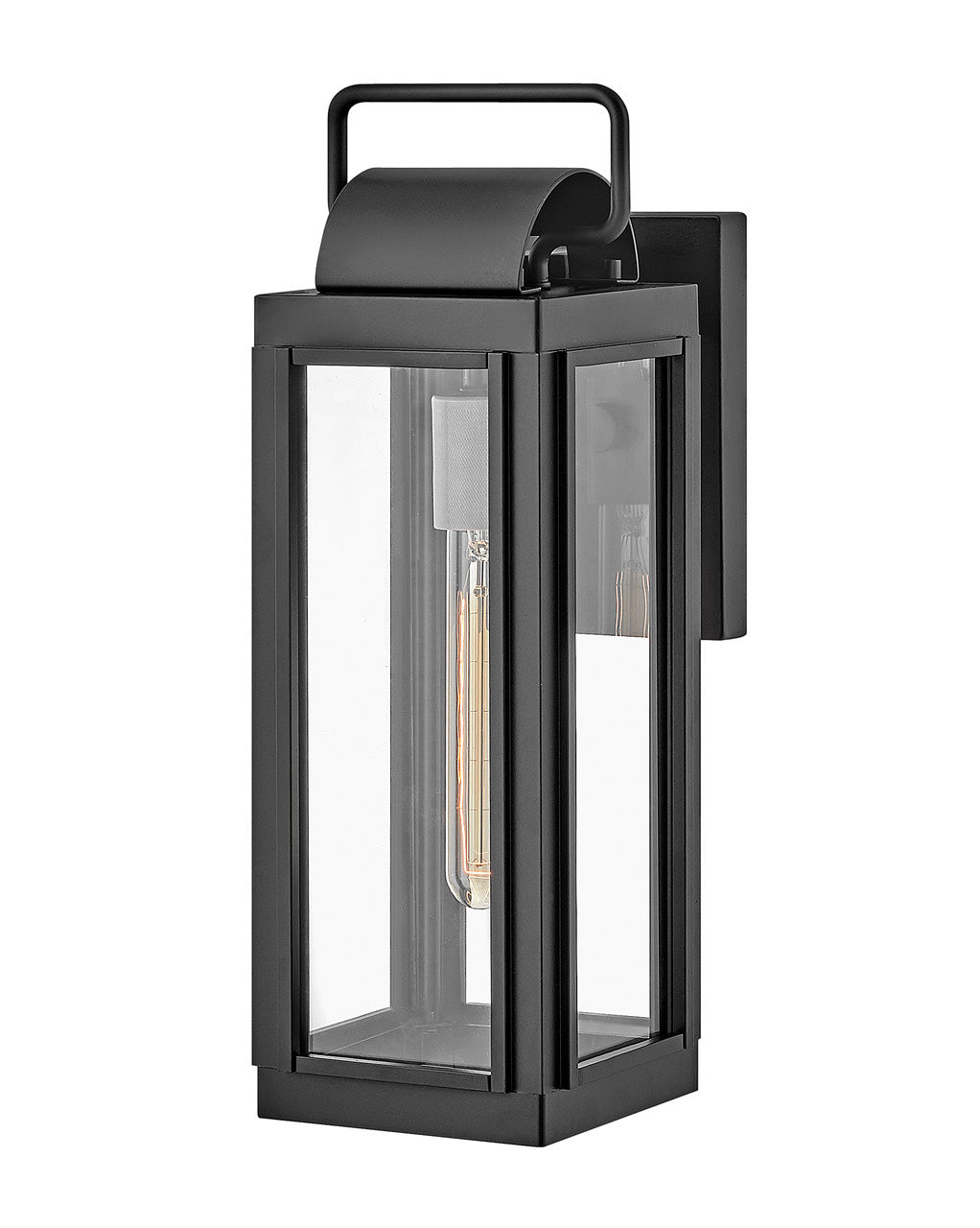 Outdoor Sag Harbor - Small Wall Mount Lantern-Hinkley Lighting-HINKLEY-2840BK-LL-Outdoor Post LanternsLED-Black-2-France and Son