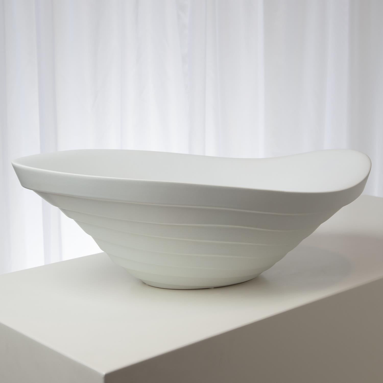 Terrace Bowl - Matte White-Global Views-GVSA-EN1.10000-Bowls-1-France and Son