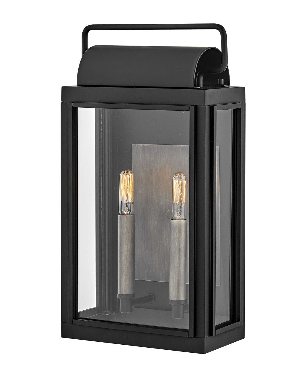 Sag Harbor Medium Wall Mount Lantern-Hinkley Lighting-HINKLEY-2844BK-Wall LightingBlack with Burnished Bronze accents-3-France and Son