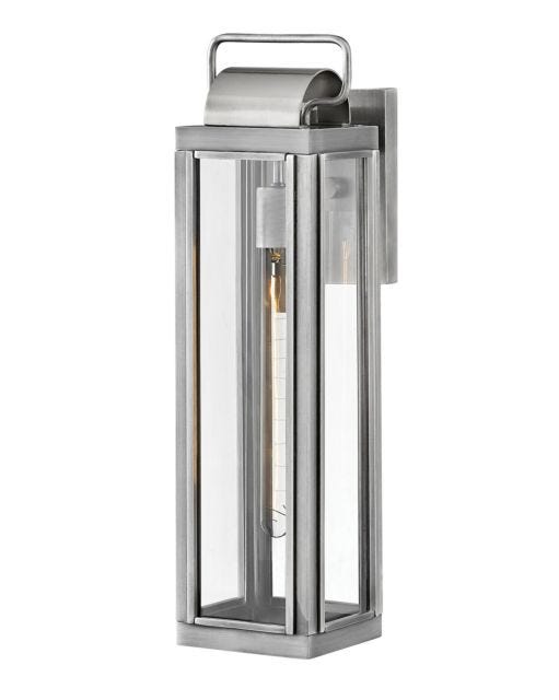 Outdoor Sag Harbor - Large Wall Mount Lantern-Hinkley Lighting-HINKLEY-2845AL-Outdoor Post LanternsAntique Brushed Aluminum-NON LED-5-France and Son