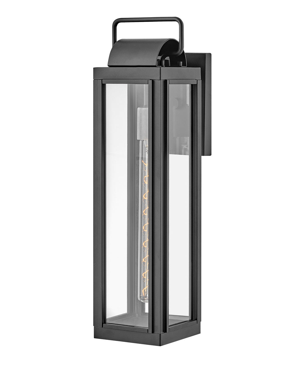 Outdoor Sag Harbor - Large Wall Mount Lantern-Hinkley Lighting-HINKLEY-2845BK-LL-Outdoor Post LanternsBlack-With LED-3-France and Son