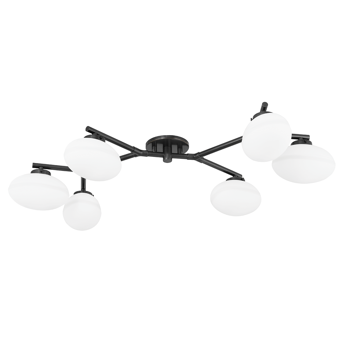 Wagner 6 Light Semi Flush-Hudson Valley-HVL-5541-OB-ChandeliersBlack-2-France and Son