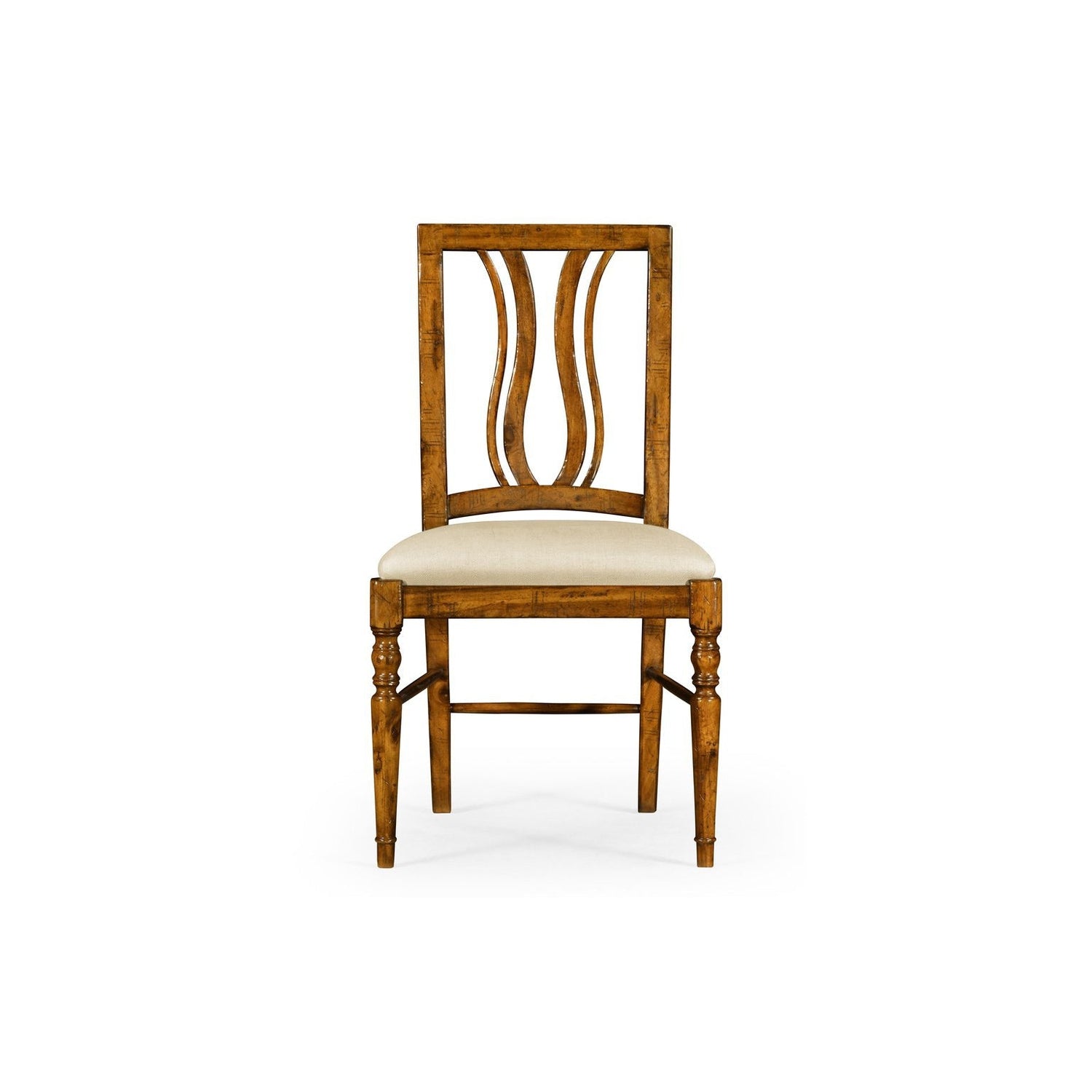 Curved Back Side Chair-Jonathan Charles-JCHARLES-491102-SC-CFW-F400-Dining ChairsCountry Walnut & Shambala-2-France and Son