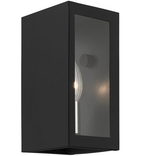 Winfield 1 Light 9 inch-Livex Lighting-LIVEX-29121-14-Outdoor Wall SconcesTextured Black with Brushed Nickel Candles-12-France and Son