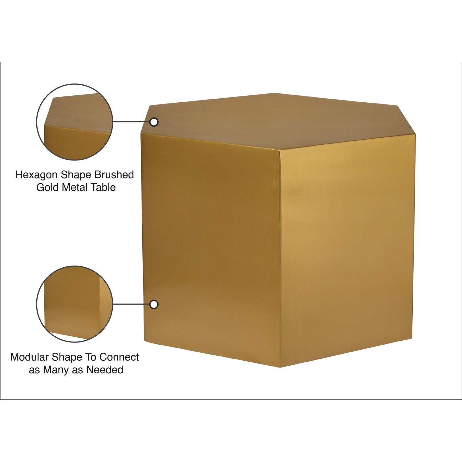 Hexagon Iron Coffee Table — Gold