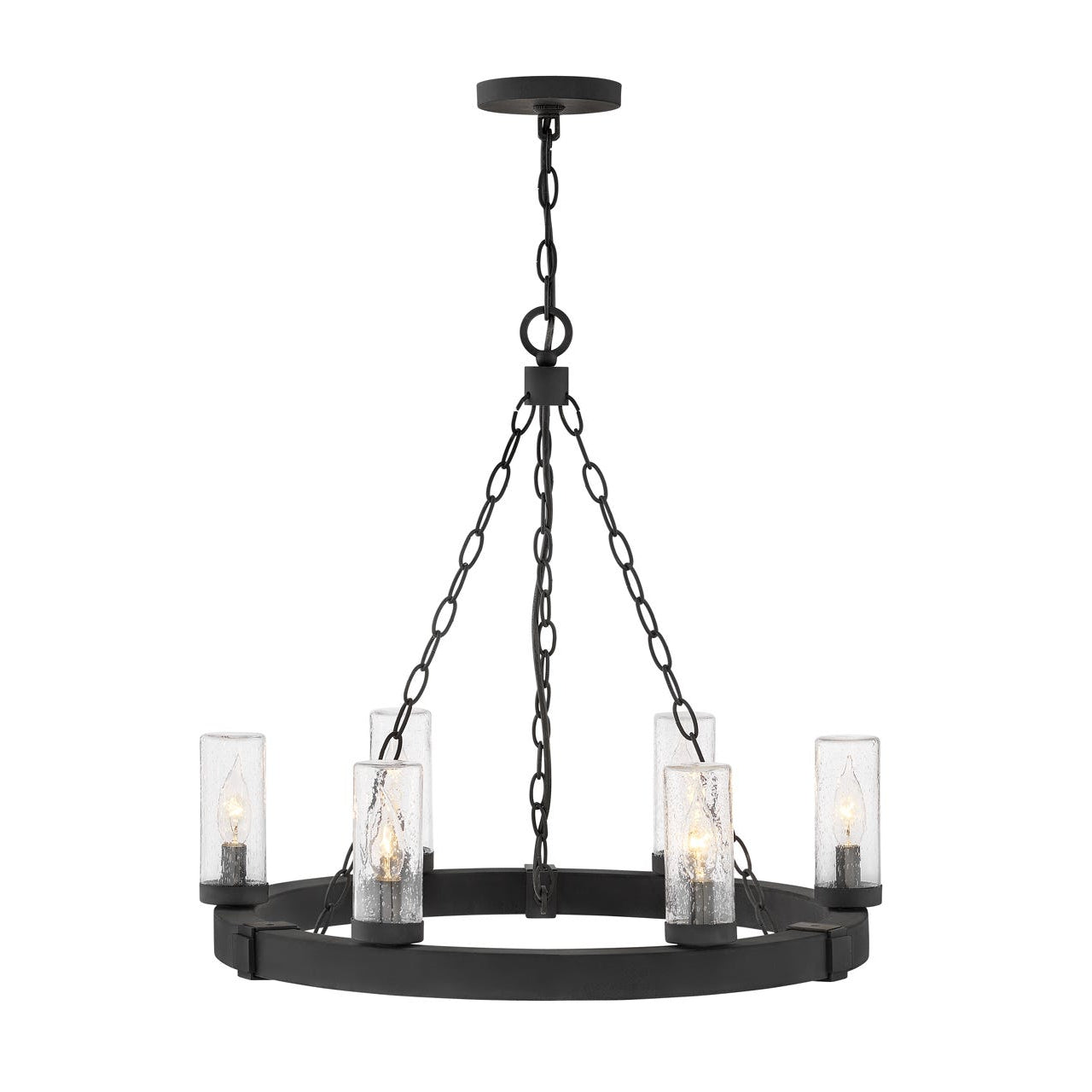 Outdoor Sawyer - Medium Single Tier-Hinkley Lighting-HINKLEY-29206BK-ChandeliersBlack-1-France and Son