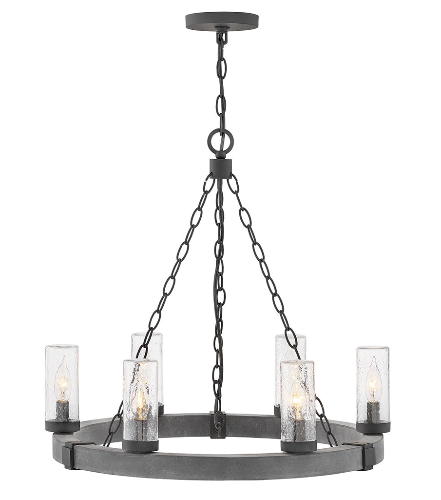 Outdoor Sawyer - Medium Single Tier-Hinkley Lighting-HINKLEY-29206DZ-ChandeliersAged Zinc-2-France and Son