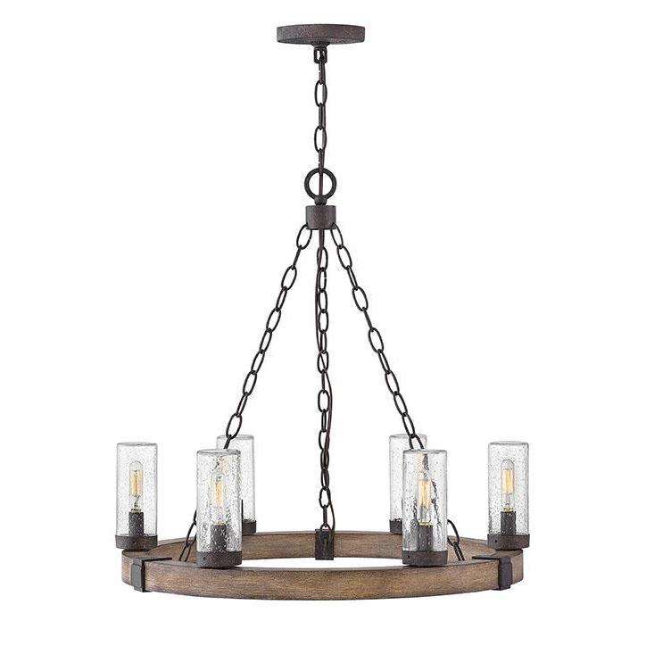 Outdoor Sawyer - Medium Single Tier-Hinkley Lighting-HINKLEY-29206SQ-ChandeliersSequoia-3-France and Son