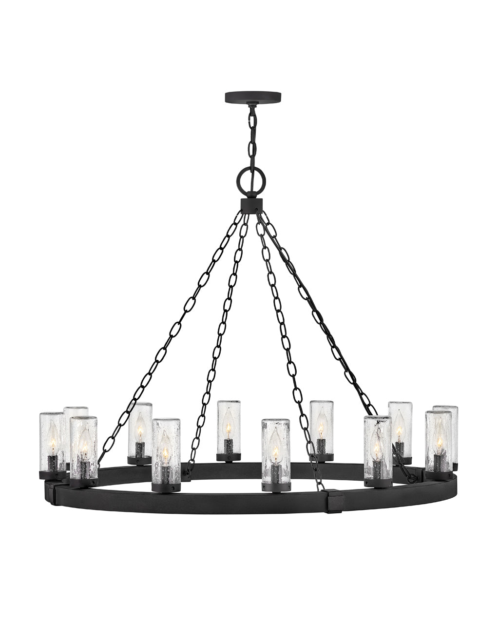 Sawyer Large Single Tier-Hinkley Lighting-HINKLEY-29207BK-ChandeliersBlack-Normal-3-France and Son