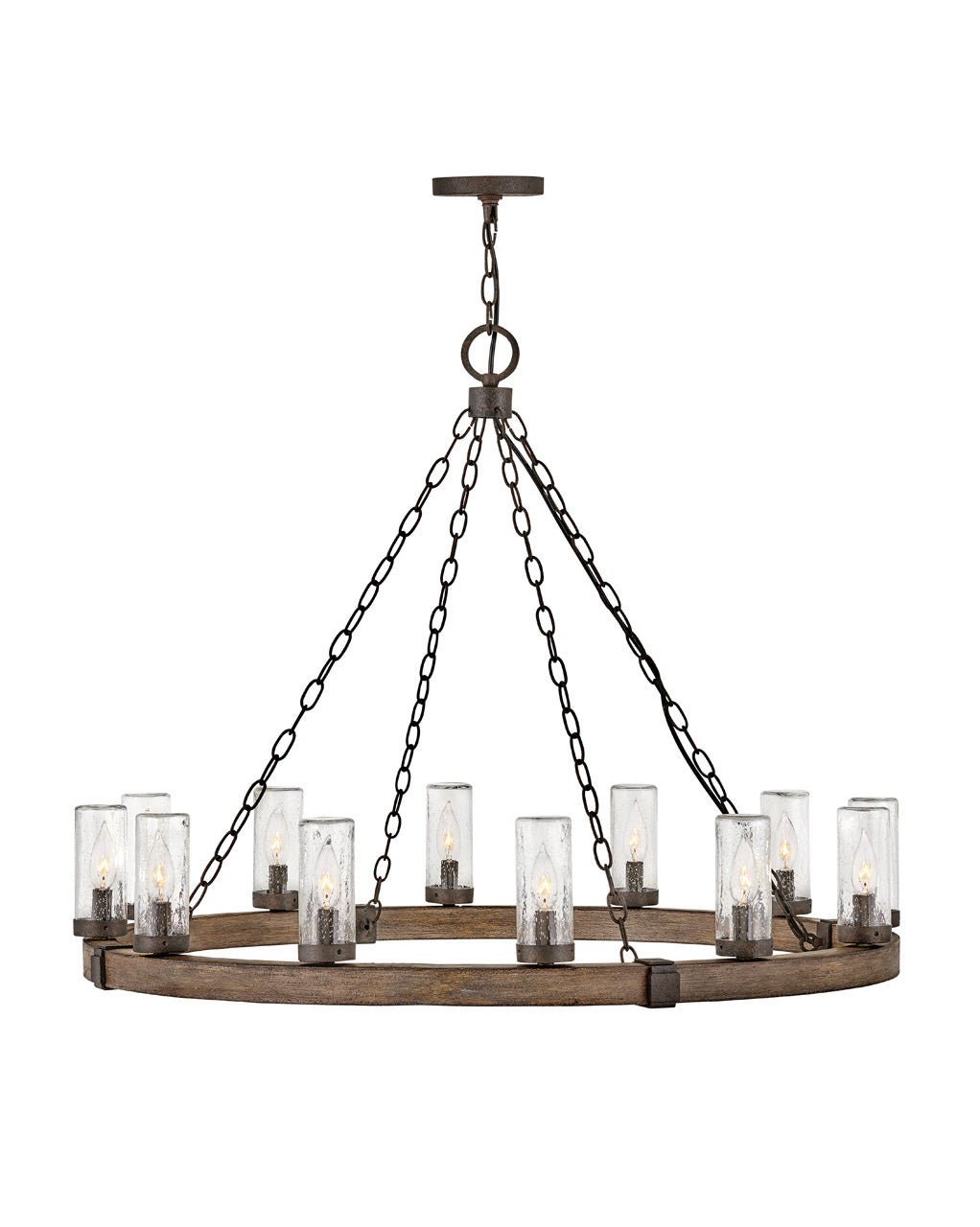 Sawyer Large Single Tier-Hinkley Lighting-HINKLEY-29207SQ-LL-ChandeliersSequoia with Iron Rust accents-LED-2-France and Son