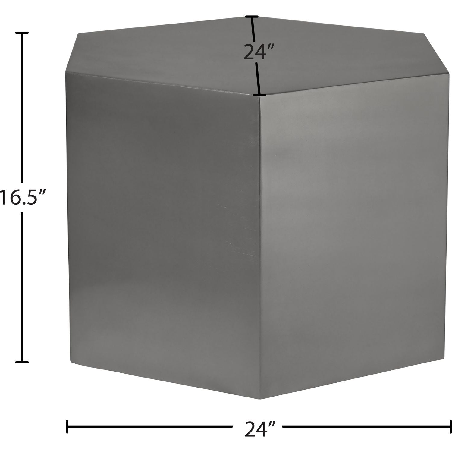 Hexagon Iron Coffee Table — Chrome
