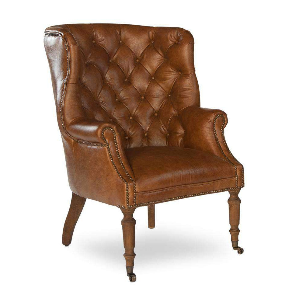 Welsh Leather Chair-SARREID-SARREID-29521-Lounge Chairs-1-France and Son