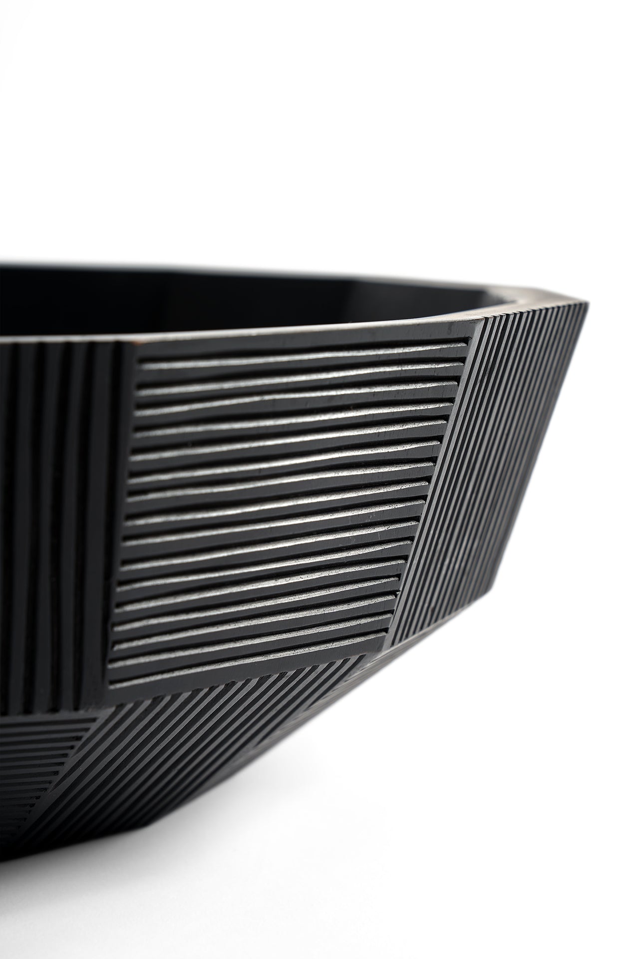 Striped Bowl - Black