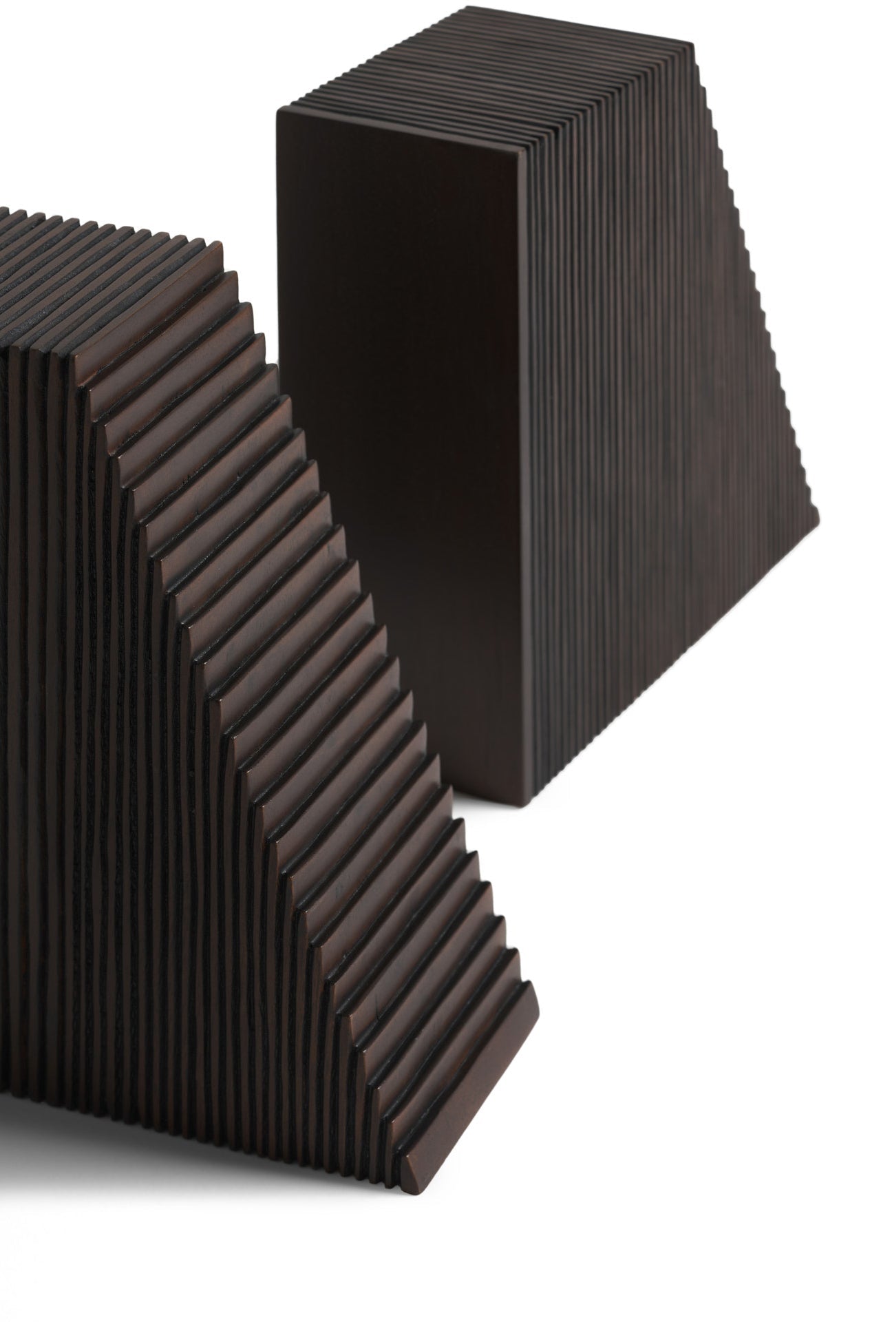 Grooves Book Ends - Brown