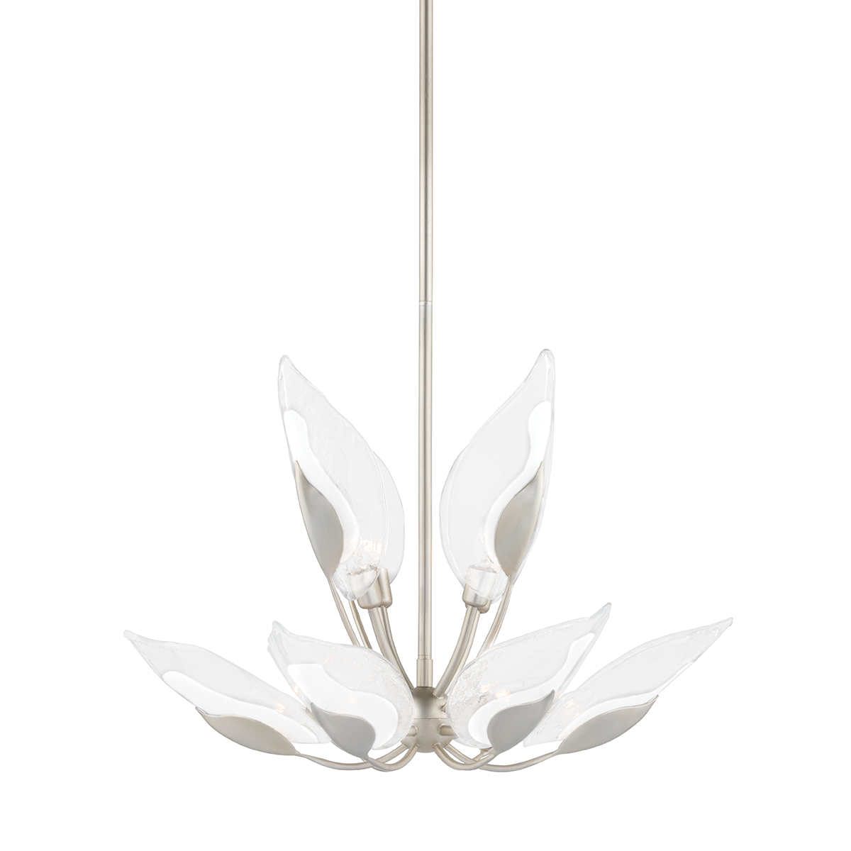 Blossom 10 Light Chandelier Silver Leaf-Hudson Valley-HVL-4829-SL-Chandeliers-1-France and Son