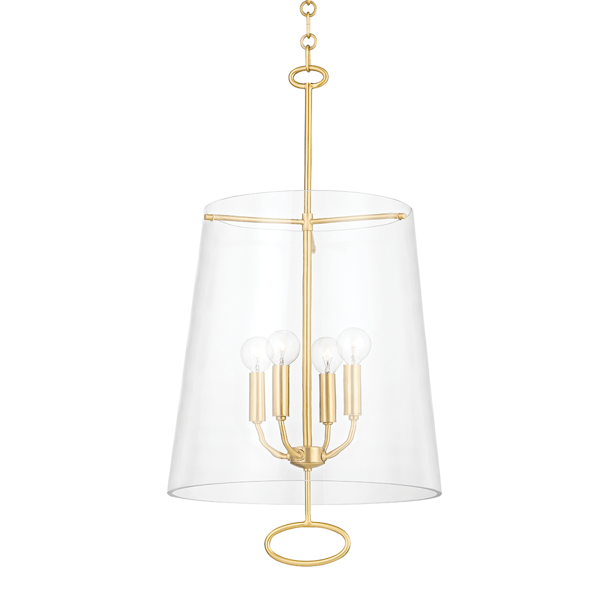 James 4 Light Pendant-Hudson Valley-HVL-4717-AGB-PendantsBrass-1-France and Son