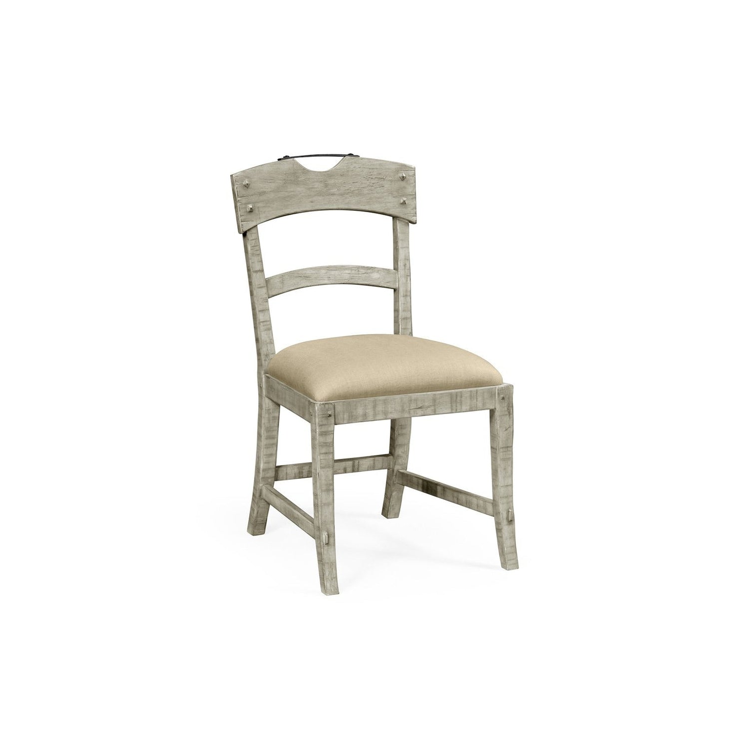 Casual Planked Dining Side Chair-Jonathan Charles-JCHARLES-491076-SC-DTD-F400-Dining ChairsDark Driftwood-20-France and Son