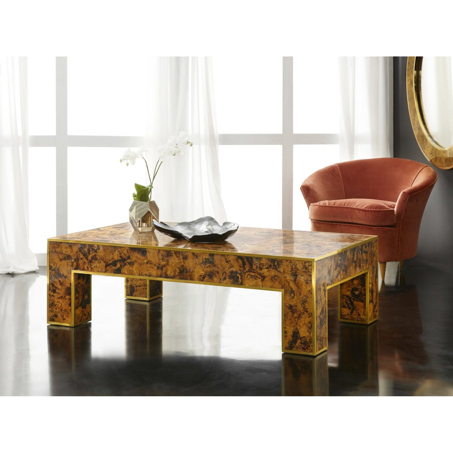 Brice Cocktail-Toffee Penshell-Modern History-MODERN-MH986F04-Coffee Tables-1-France and Son