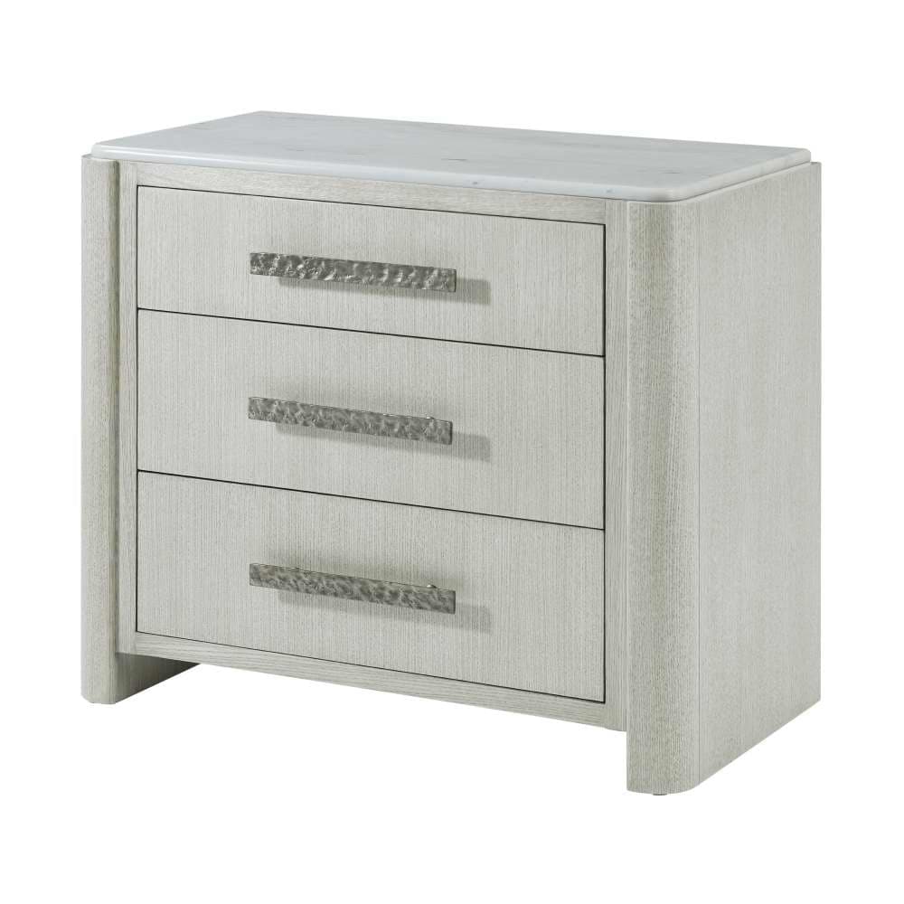 Essence Three Drawer Nightstand-Theodore Alexander-THEO-TA60104.C336-NightstandsOpal-ll-3-France and Son