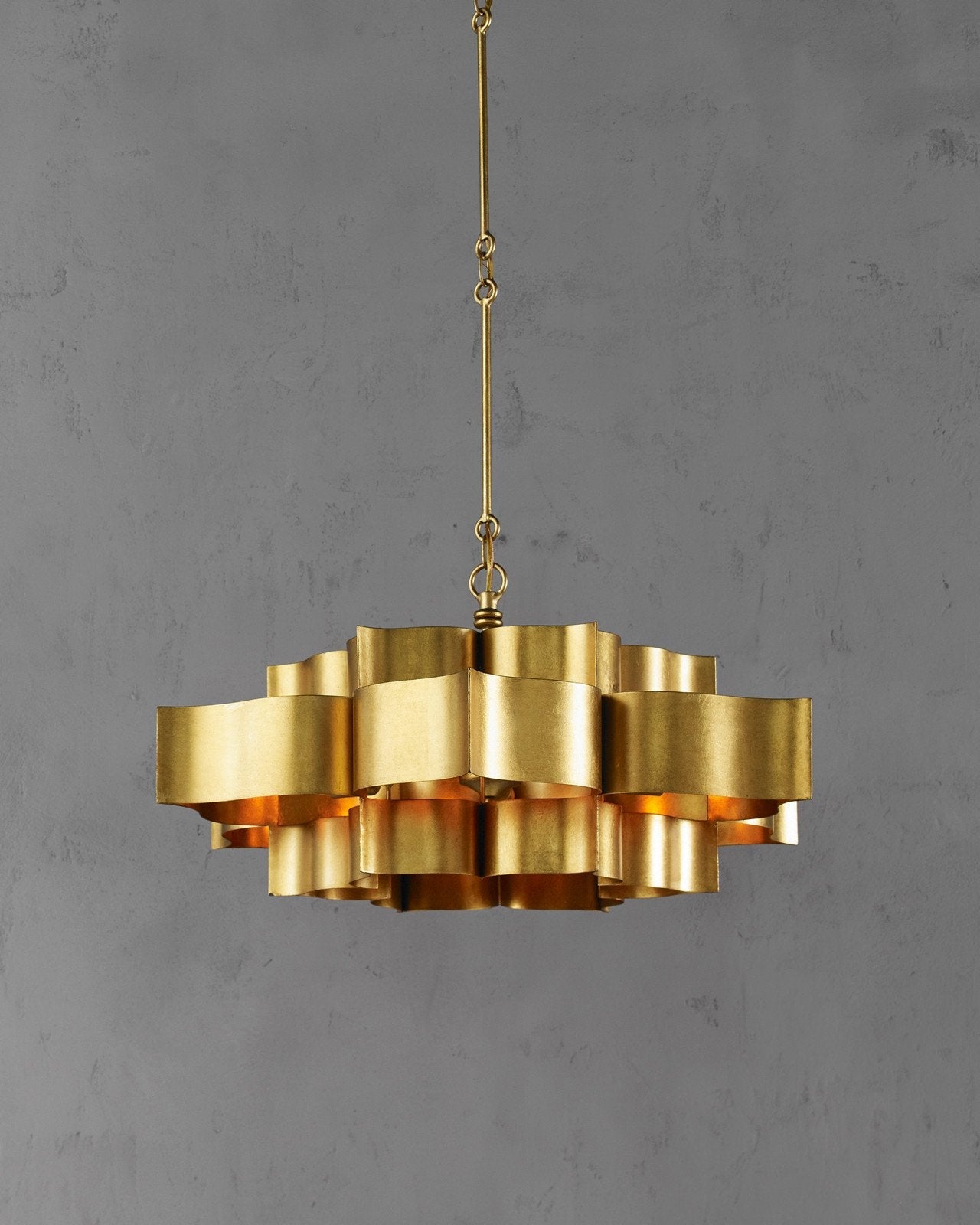 Grand Lotus Large Gold Chandelier