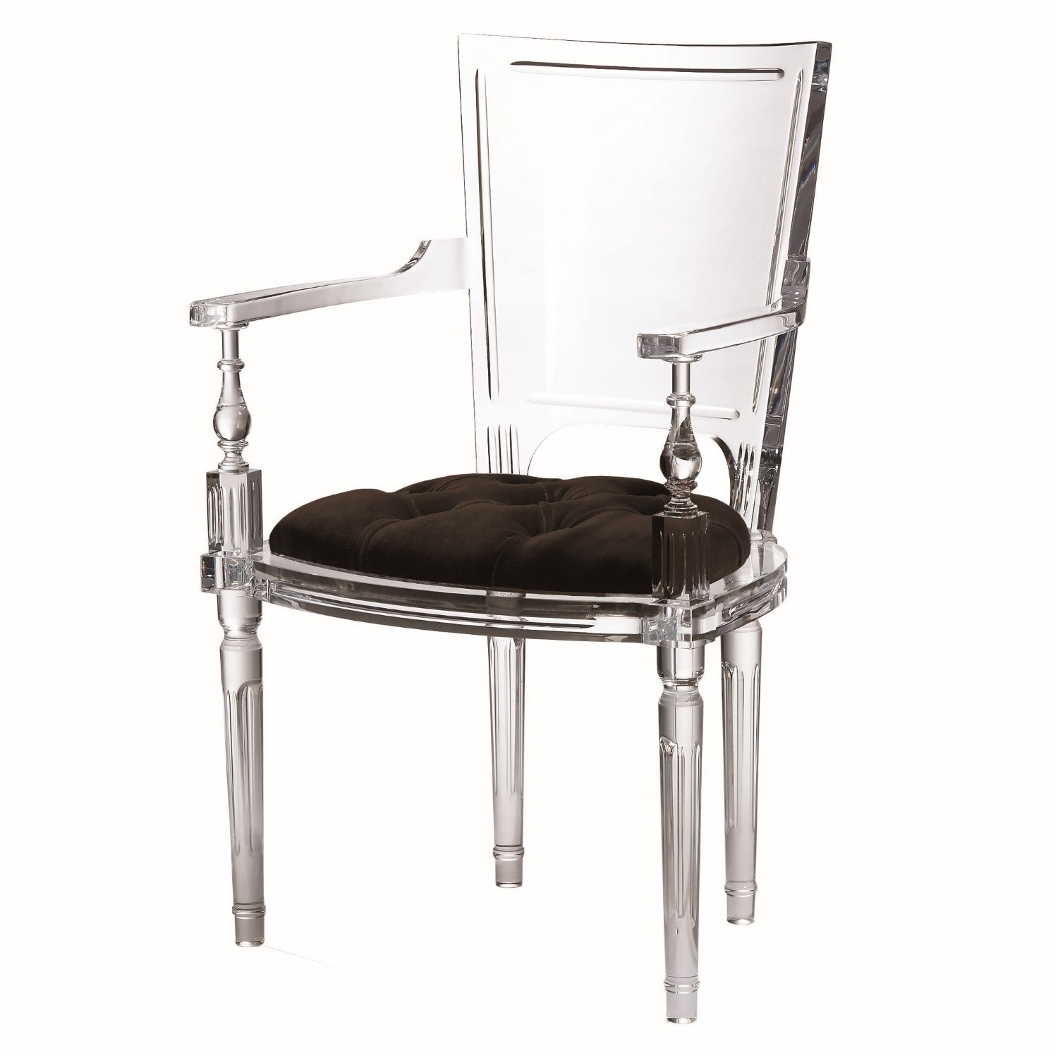 Marilyn Acrylic Arm Chair-Global Views-GVSA-3.31247-Dining ChairsBlack-11-France and Son