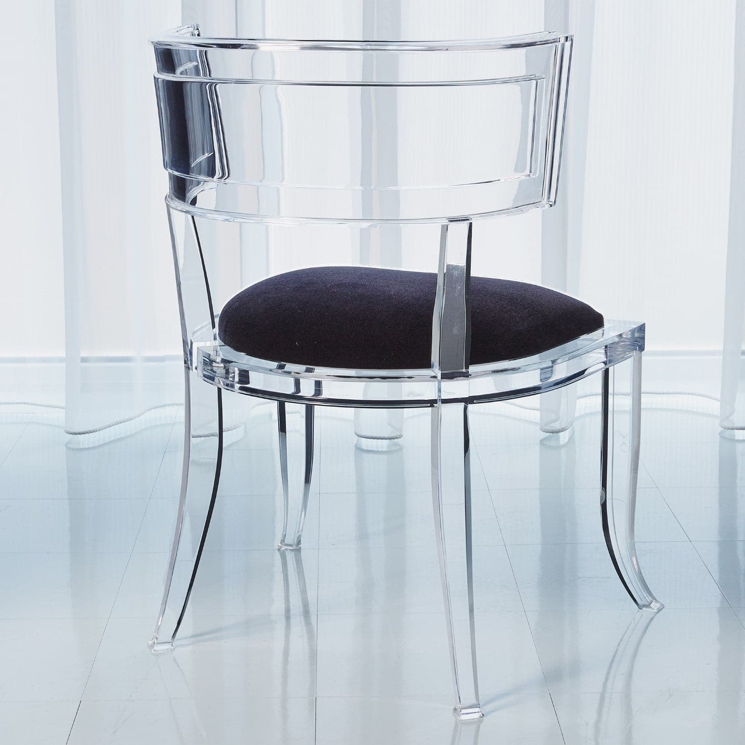 Klismos Acrylic Chair-Global Views-GVSA-3.31331-Dining ChairsBlack-14-France and Son