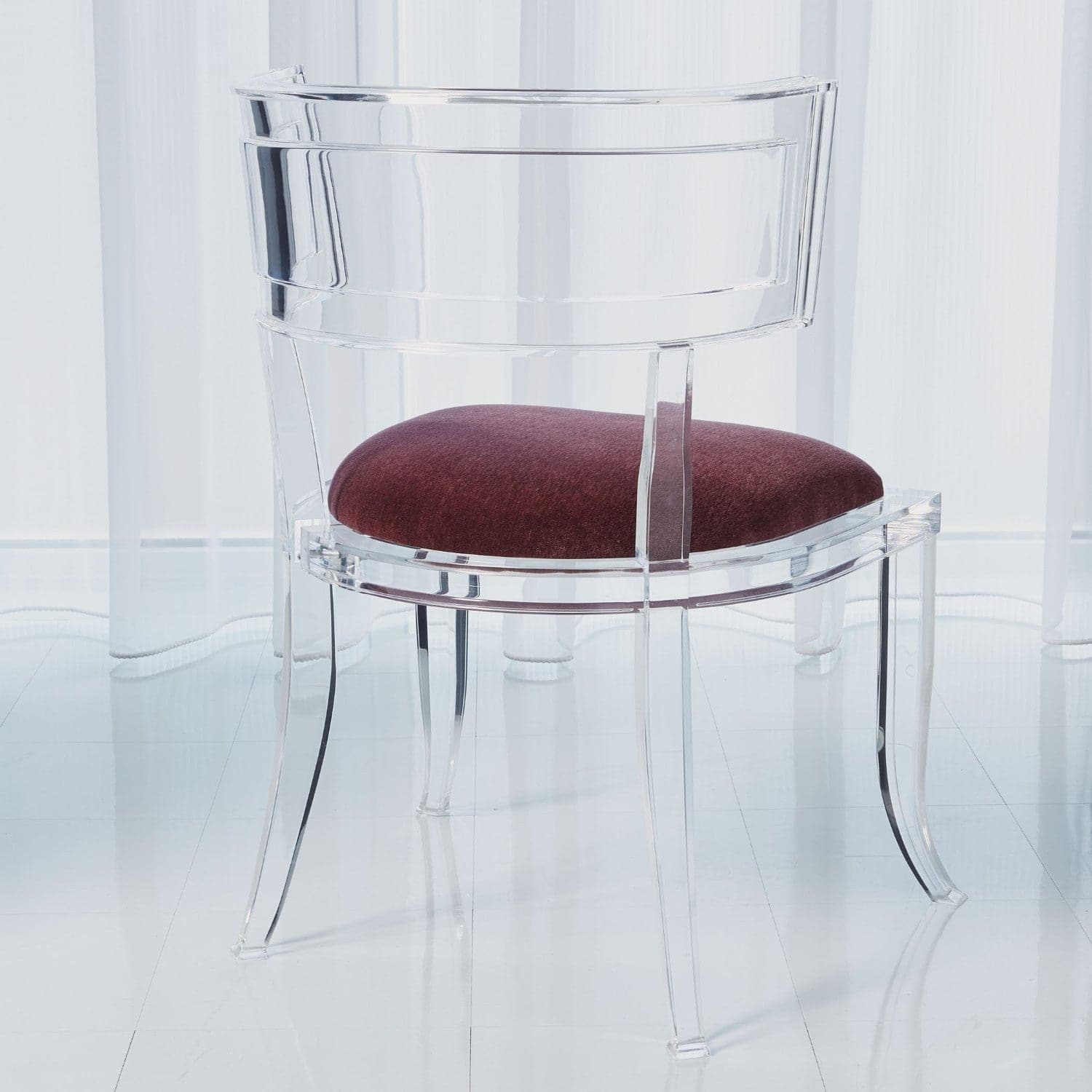 Klismos Acrylic Chair-Global Views-GVSA-3.31331-Dining ChairsBlack-6-France and Son