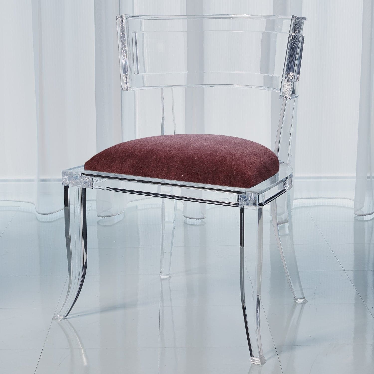 Klismos Acrylic Chair-Global Views-GVSA-3.31328-Dining ChairsSultana Lavender-5-France and Son