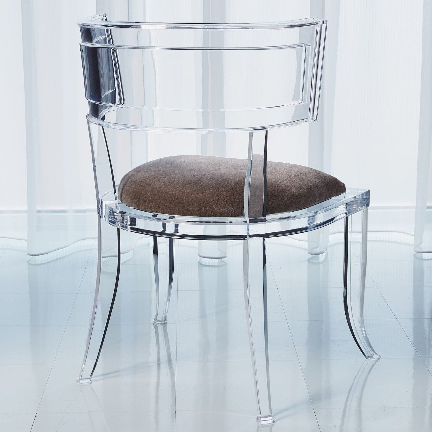 Klismos Acrylic Chair-Global Views-GVSA-3.31331-Dining ChairsBlack-10-France and Son