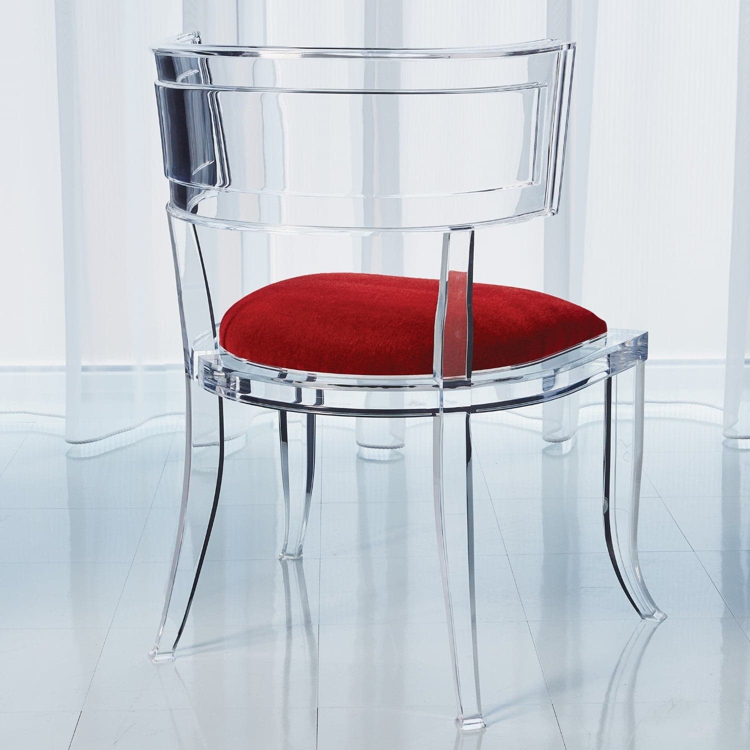 Klismos Acrylic Chair-Global Views-GVSA-3.31331-Dining ChairsBlack-8-France and Son