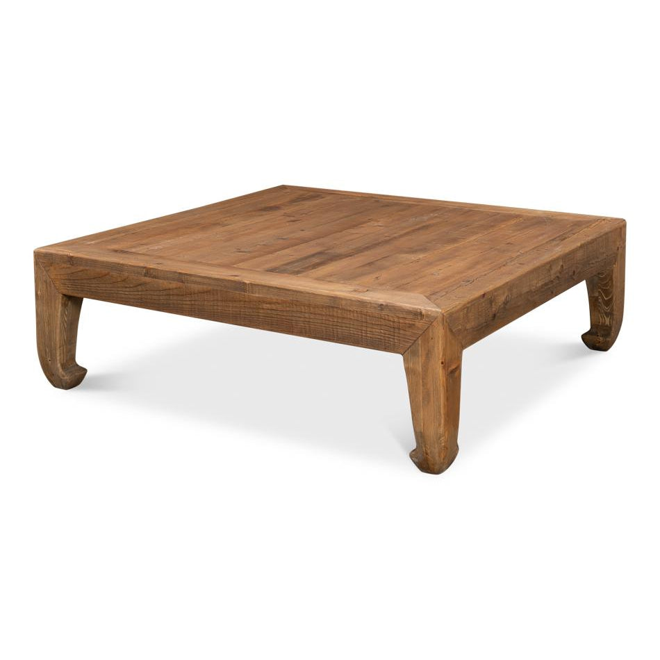 Classic Chinese Coffee Table-SARREID-SARREID-30083-Coffee TablesLarge-Tan Vintage-1-France and Son